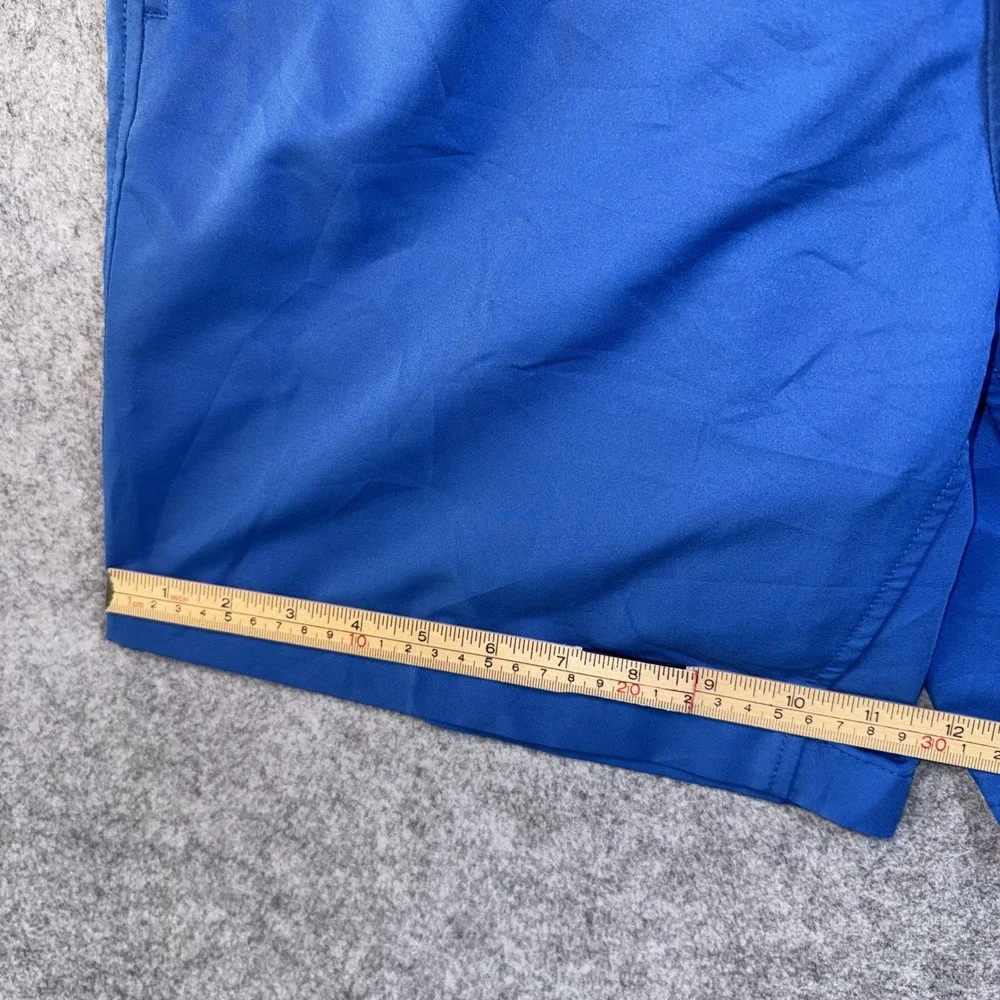 Speedo Swim Trunks Medium Blue Solid Mesh Lined Polyester